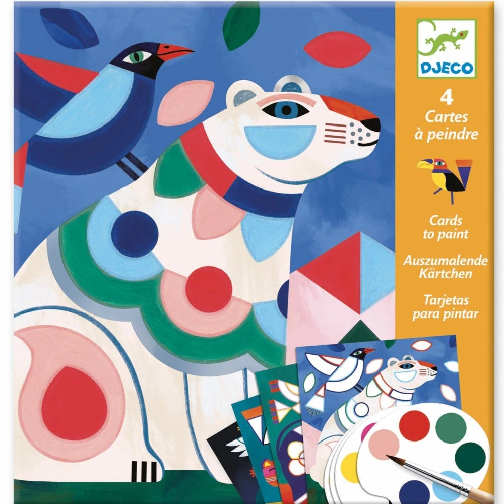 DJECO Kaarten Schilderen Beestenboel 6 Jr+ 3 DJECO Kaarten Schilderen Beestenboel 6 Jr+