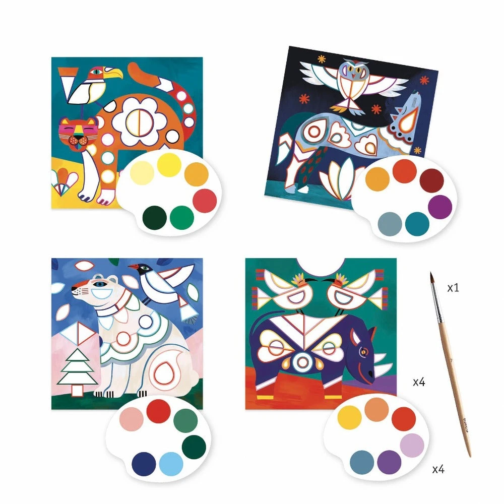 DJECO Kaarten Schilderen Beestenboel 6 Jr+ 5 DJECO Kaarten Schilderen Beestenboel 6 Jr+ - Afbeelding 3