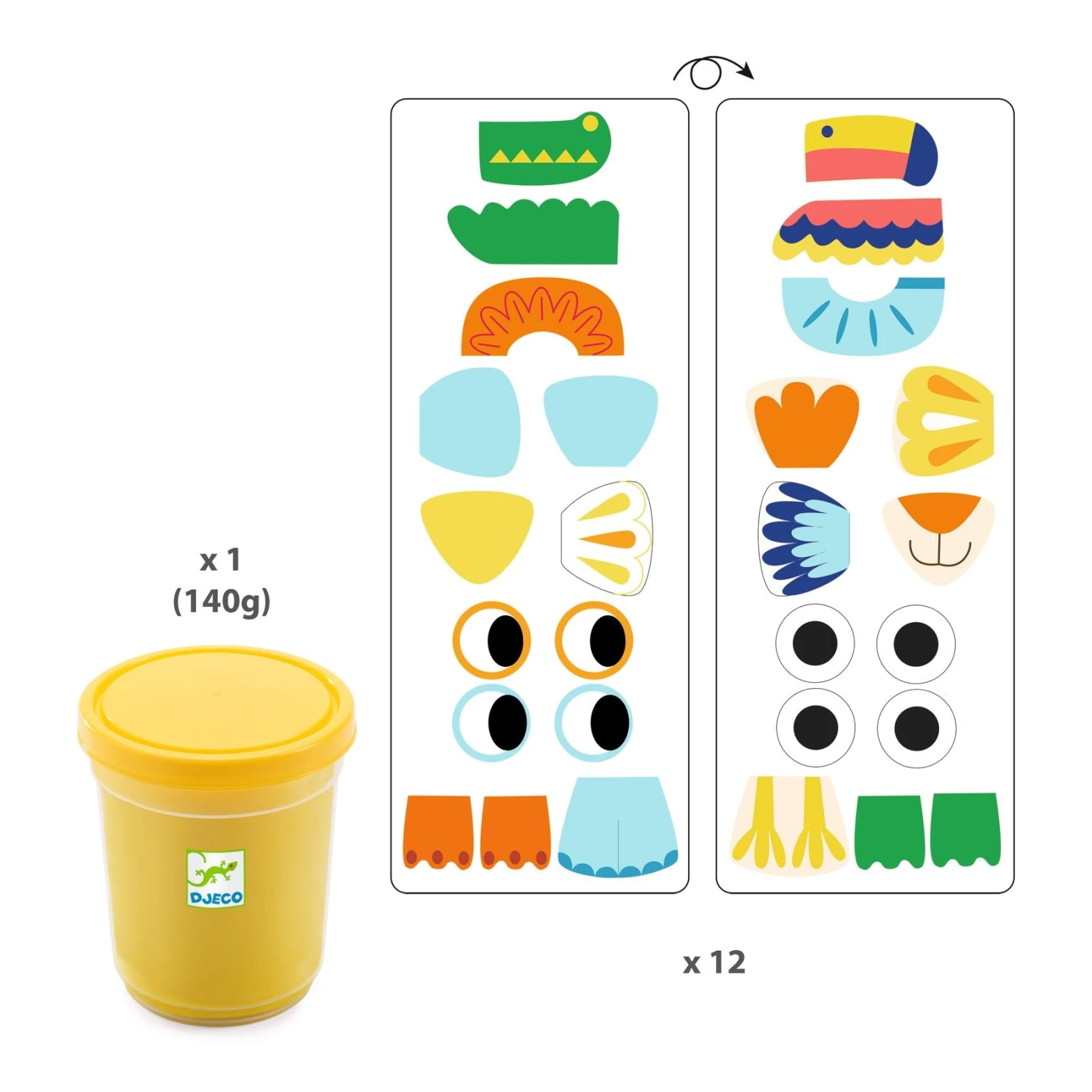 DJECO Klei Myplasti Animales 18 Mnd+ 6 DJECO Klei Myplasti Animales 18 Mnd+ - Afbeelding 4