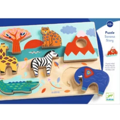 DJECO Puzzel Savana Story 12 Mnd+ -Beste Speelgoed Winkel DJECOpuzzelSavanaStory12mnd DJ01068b