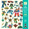 DJECO Stickers Robots Metallic 4 Jr+ -Beste Speelgoed Winkel DJECOstickersRobotsmetallicDJ09276
