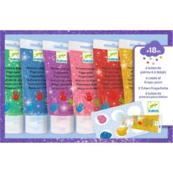 DJECO Vingerverf Glitter 6 X 75ml
