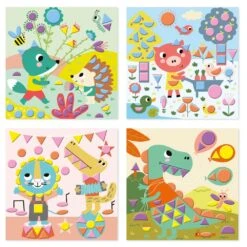 JANOD Atelier Knutselset Geo Stickers 3 Jr+ -Beste Speelgoed Winkel JANODatelierknutselsetgeostickers117740