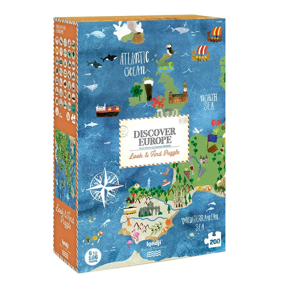 LONDJI Puzzel Discover Europe 6jr+ / 200 Stks 3 LONDJI Puzzel Discover Europe 6jr+ / 200 Stks