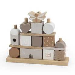 Label Label Stapelblokken Huisje Nougat 18 Mnd+