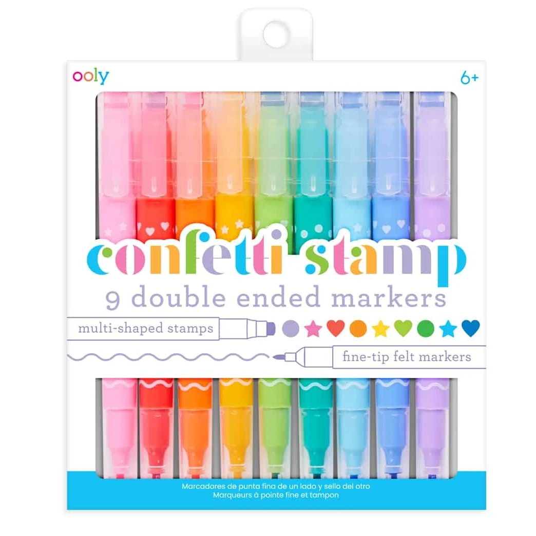 OOLY Confetti Markers Confetti 9 Stks 6 Jr+ 3 OOLY Confetti Markers Confetti 9 Stks 6 Jr+