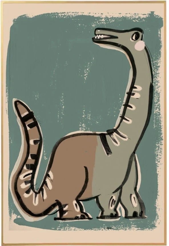Studio Loco Poster Dino Green 50 X 70 Cm