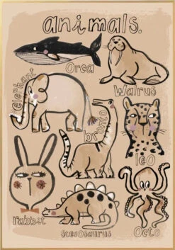 Studio Loco Poster Animal Collection 50 X 70 Cm