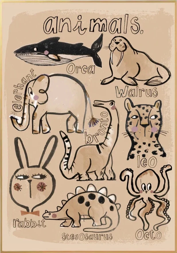 Studio Loco Poster Animal Collection 50 X 70 Cm 3 Studio Loco Poster Animal Collection 50 X 70 Cm