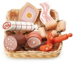 Tender Leaf Toys Mandje Met Vleeswaren 3jr+ -Beste Speelgoed Winkel TenderLeafToysmandjemetvleeswaren4608292