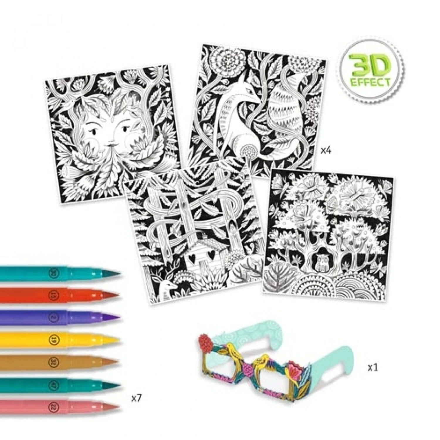 DJECO 3D Kleuren Fantasiebos 7 Jr+ 5 DJECO 3D Kleuren Fantasiebos 7 Jr+ - Afbeelding 3