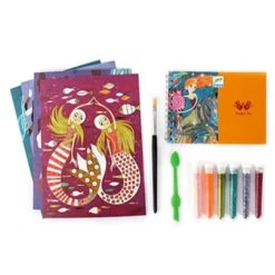 DJECO Glitter Zand Zeemeermin 7 Jr+ -Beste Speelgoed Winkel djeco glitter zand zeemeerminnen dj09507 b