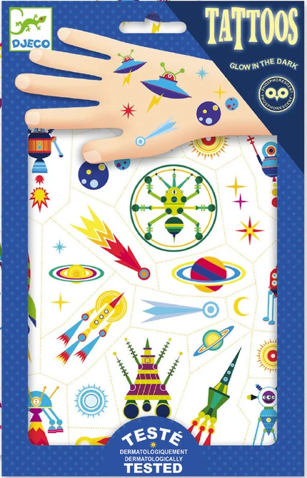 DJECO Glow In The Dark Tattoo's Space Oddity 3 DJECO Glow In The Dark Tattoo's Space Oddity