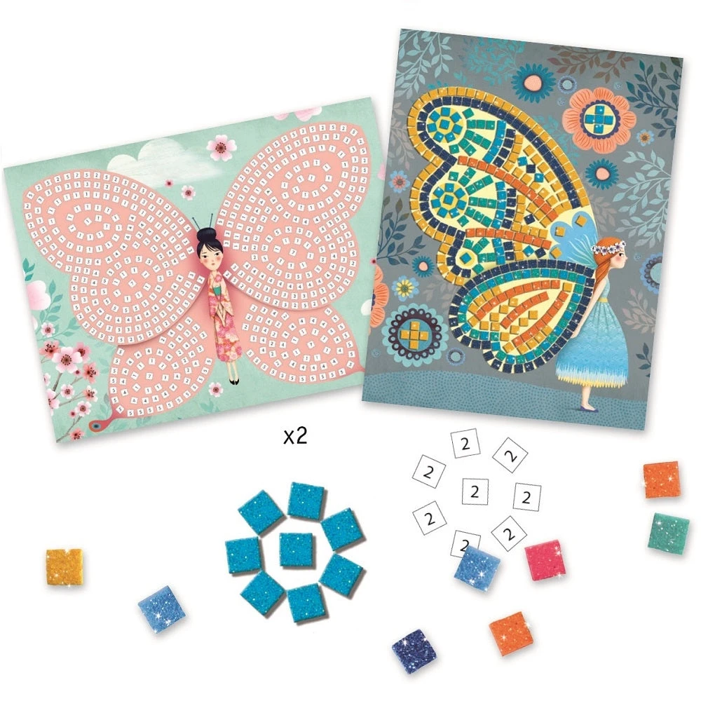 DJECO Glitter Mozaiek Butterflies 4 Jr+ 4 DJECO Glitter Mozaiek Butterflies 4 Jr+ - Afbeelding 2