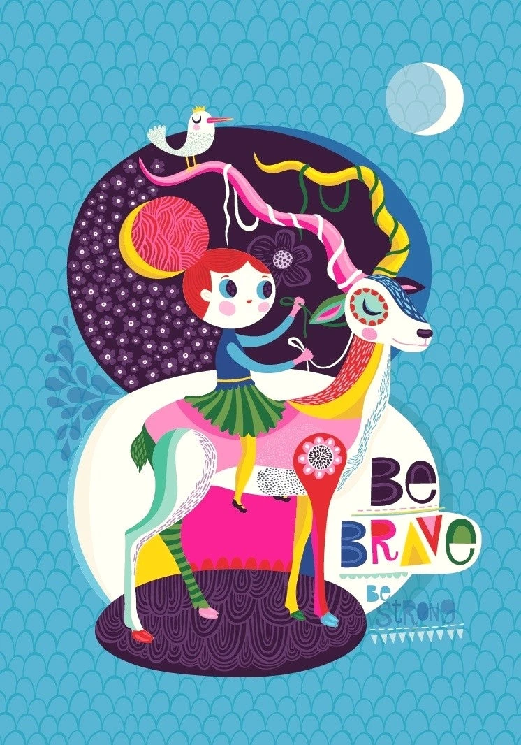 Petit Monkey Poster Be Brave 29.7 X 42 Cm 3 Petit Monkey Poster Be Brave 29.7 X 42 Cm