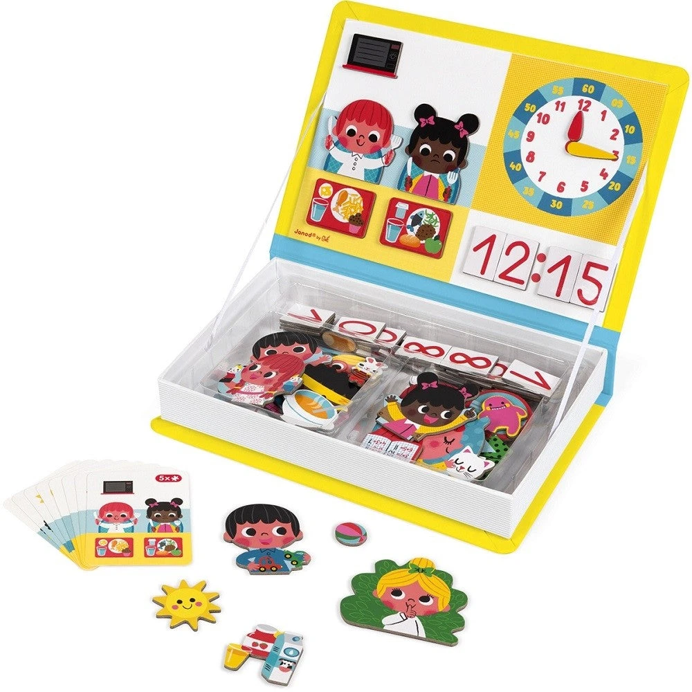 JANOD Magneetboek Klok Kijken 3 Jr+ 4 JANOD Magneetboek Klok Kijken 3 Jr+ - Afbeelding 2