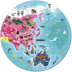 JANOD Puzzel Aarde 6 Jr/ 208 Stks -Beste Speelgoed Winkel janod puzzelkoffer aarde 112926 b