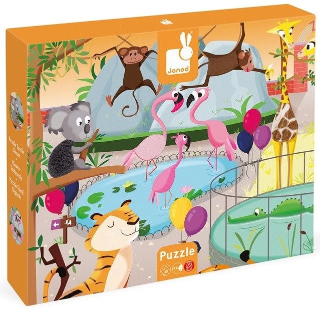 JANOD Voelpuzzel Dierentuin 3 Jr+ / 20 Stks 3 JANOD Voelpuzzel Dierentuin 3 Jr+ / 20 Stks