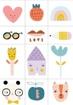 Petit Monkey Notitieboek Rainbow Girl 8 Petit Monkey Notitieboek Rainbow Girl -Beste Speelgoed Winkel notebook rainbow girl sticker sheet nb03 2