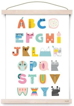 Petit Monkey Alfabet Poster Suzy's ABC 29,7 X 42 Cm