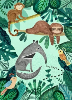 Petit Monkey Poster Anteater And Sloth 50 X 70 Cm
