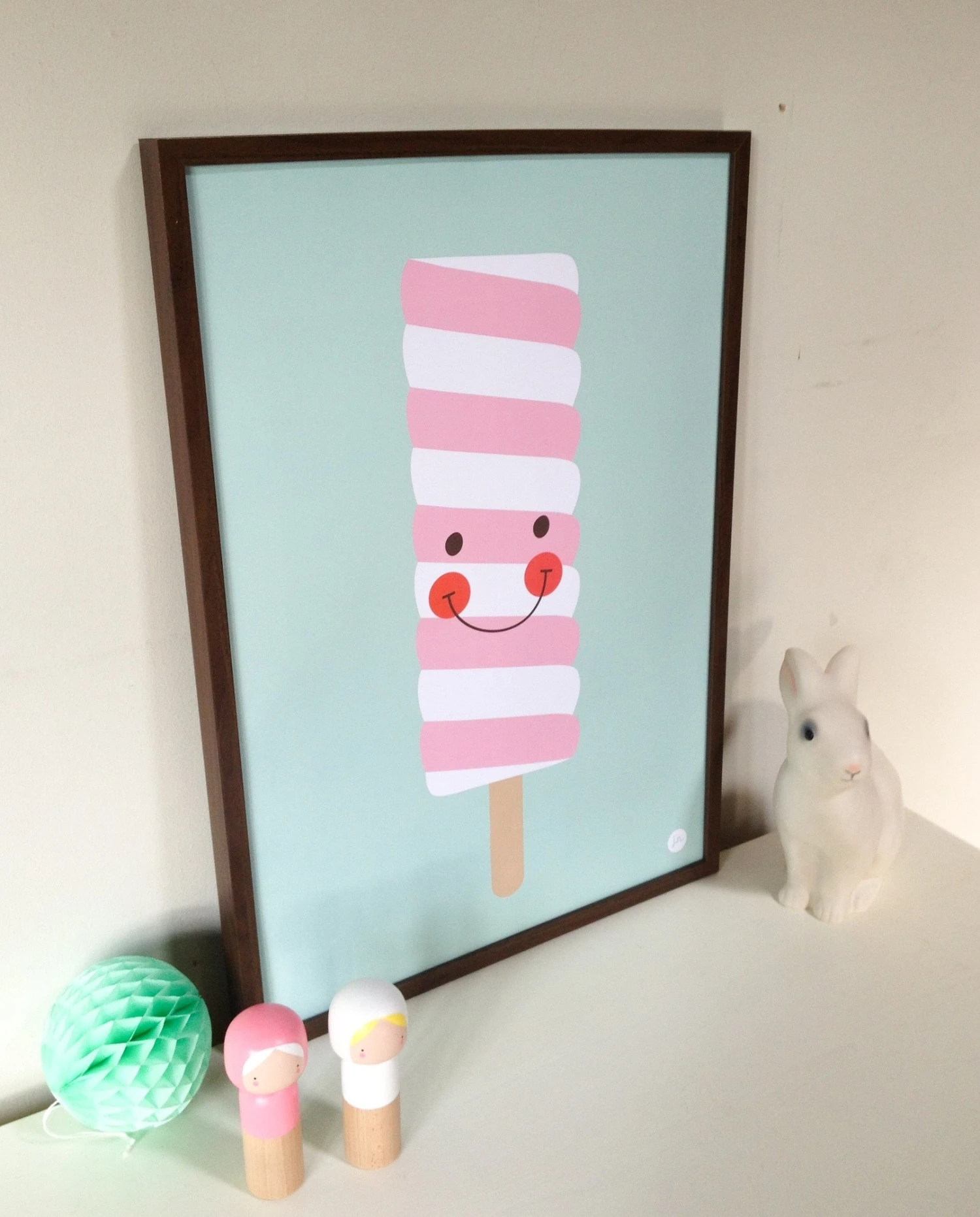 Petit Monkey Poster Twister Softgreen 50 X 70 Cm 4 Petit Monkey Poster Twister Softgreen 50 X 70 Cm - Afbeelding 2