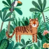 Petit Monkey Poster Tiger 50 X 70 Cm -Beste Speelgoed Winkel poster tiger p42 1 2