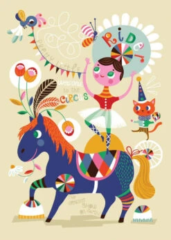 Petit Monkey Poster Pretty Little Rider 50 X 70 Cm