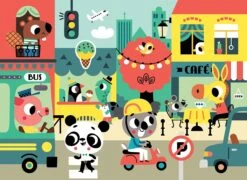 Petit Monkey Puzzel In The City 4 Jr+ / 48 Stks 7 Petit Monkey Puzzel In The City 4 Jr+ / 48 Stks -Beste Speelgoed Winkel puzzle in the city pmg008 or 1